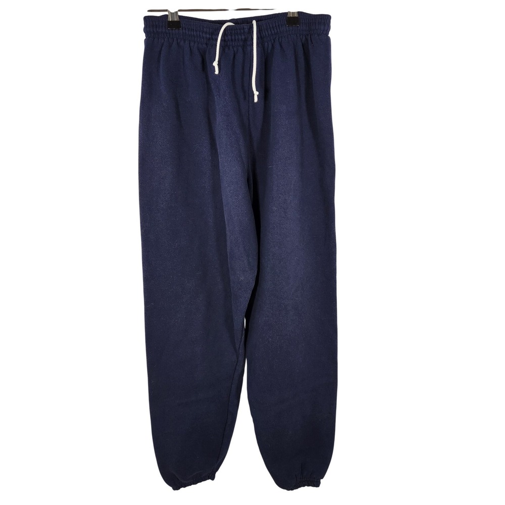 Vintage‎ Santee Made in USA Navy Blue Sweatpants Drawstring Waise Size Medium